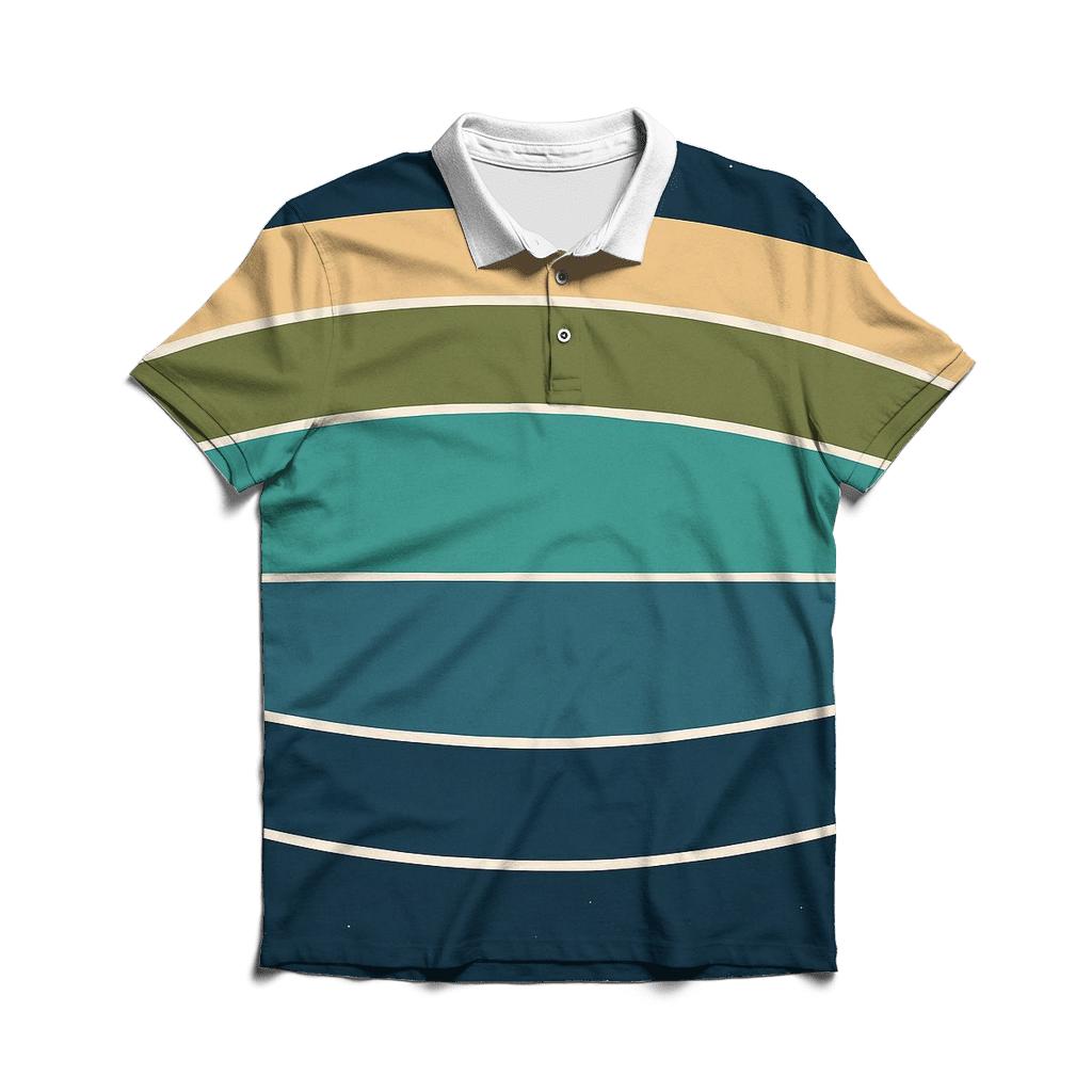 Ring Plane Horizon Bands branded logo polo shirts