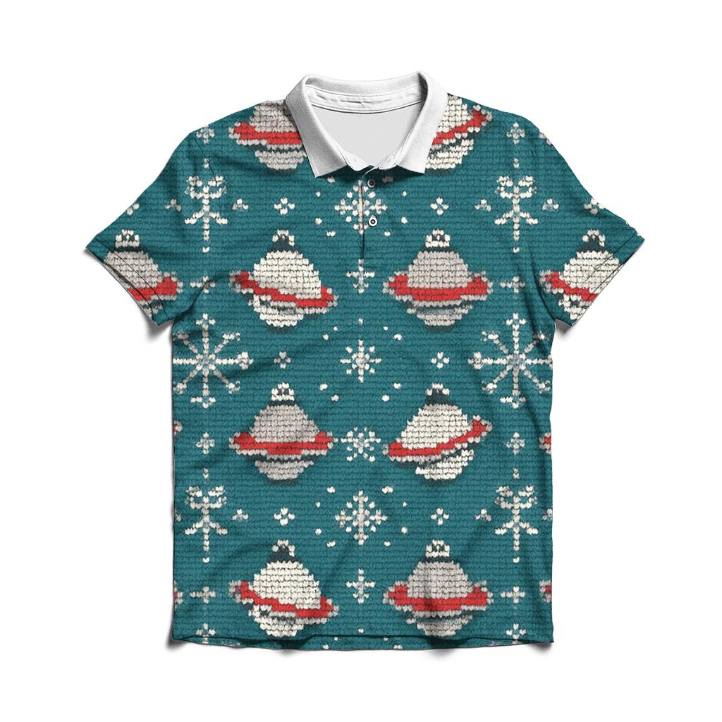 Ornament Planet Carousel Tile Design casual sports polo shirts
