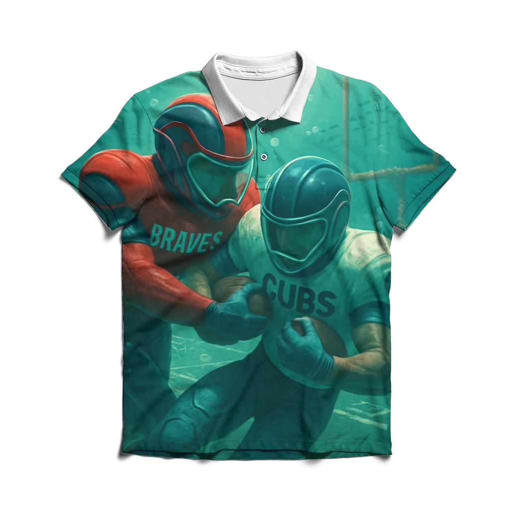 Underwater Helmet Clash At The Reef Field stylish collar polo tees