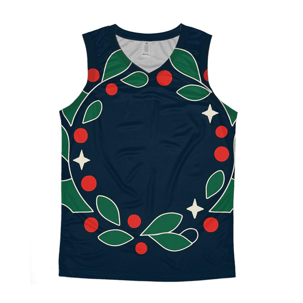 Starlit Holly Orbit Wreath cotton sleeveless tops
