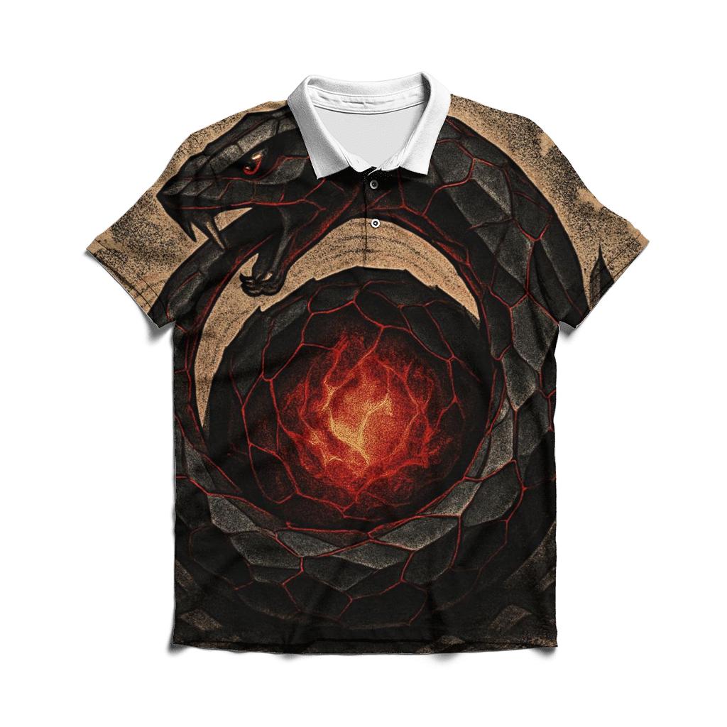 Volcanic Glass Ouroboros classic pique polos