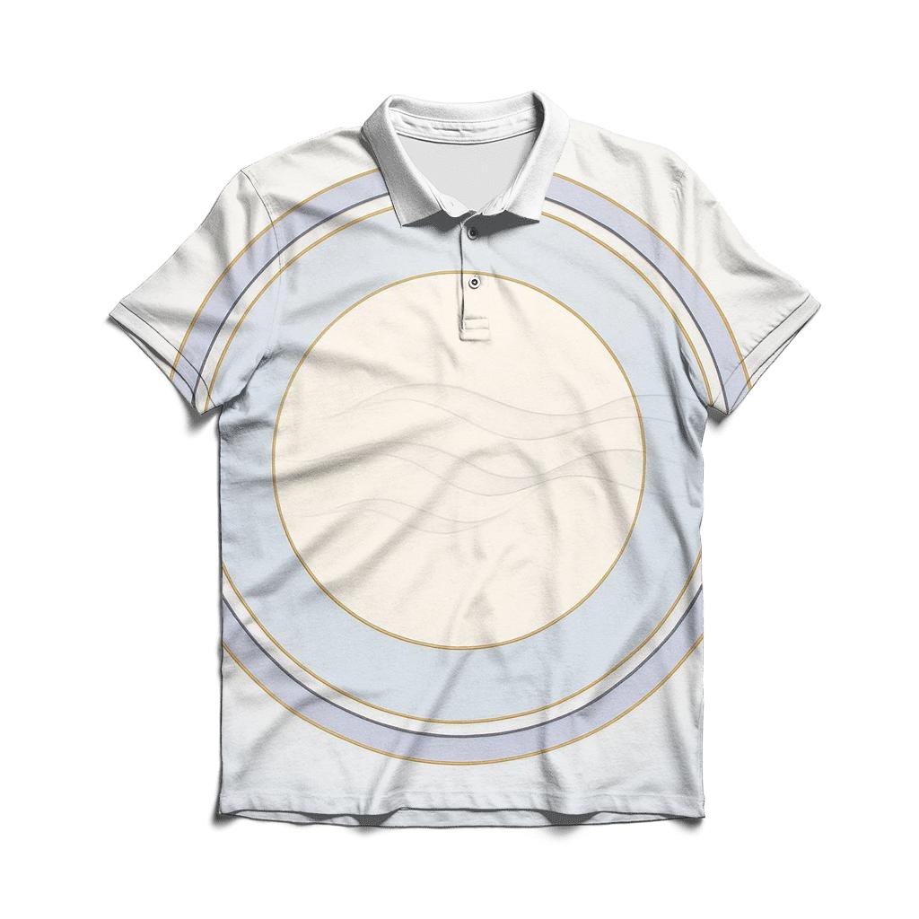 Haloed Breath Geometry stylish collar polo tees