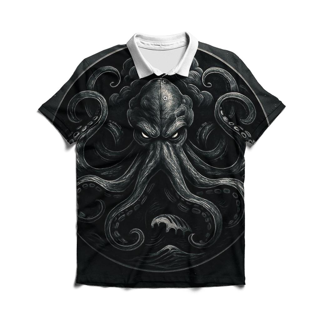 Ink Storm Kraken Emblem classic pique polos
