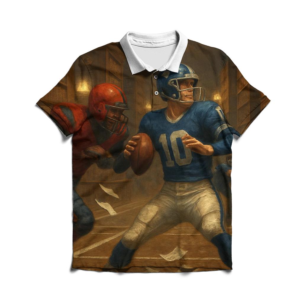Library Silent Blitz Rivalry casual sports polo shirts
