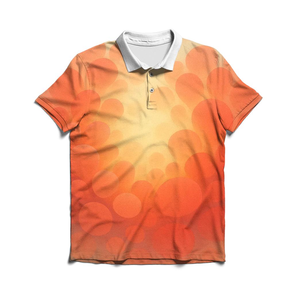Coral Reef Bloom Gradient custom polo shirts