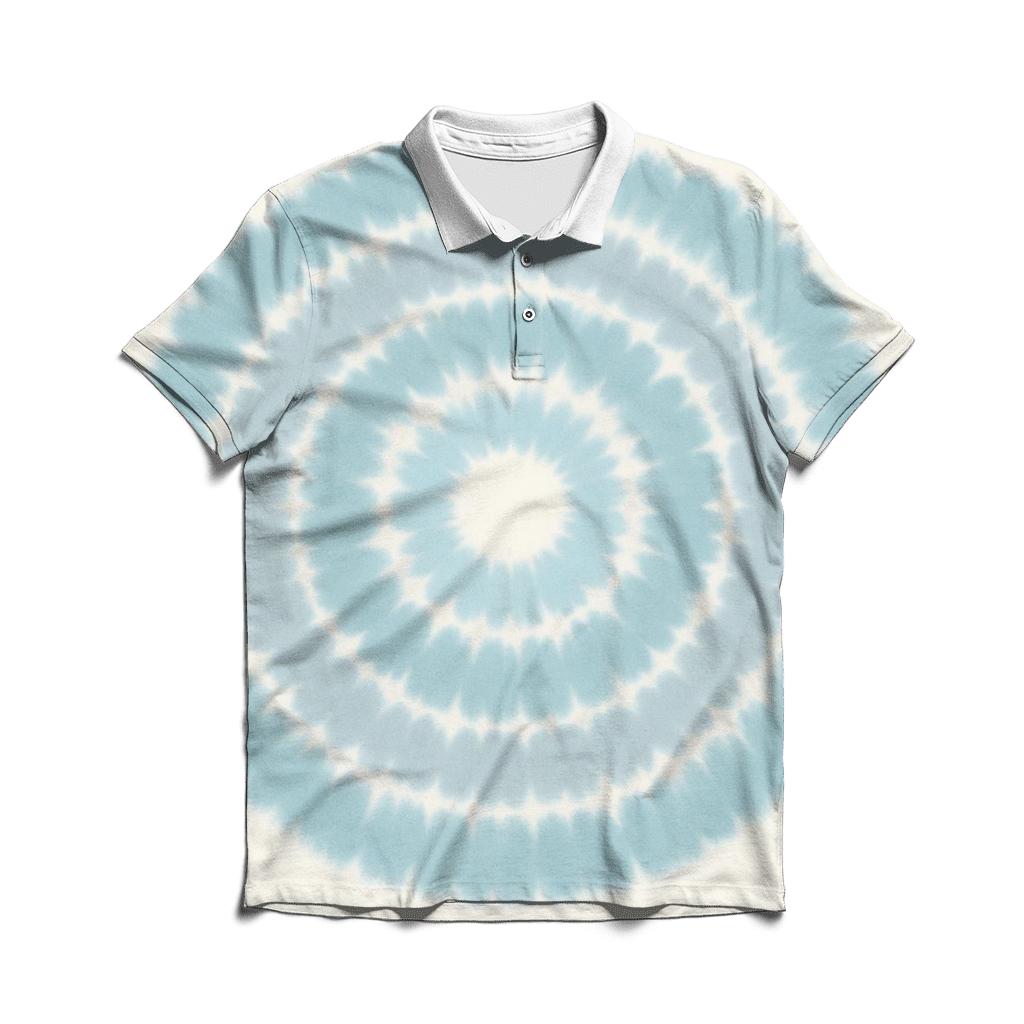 Ice Ring Shibori Ripple Circle personalized polo shirts