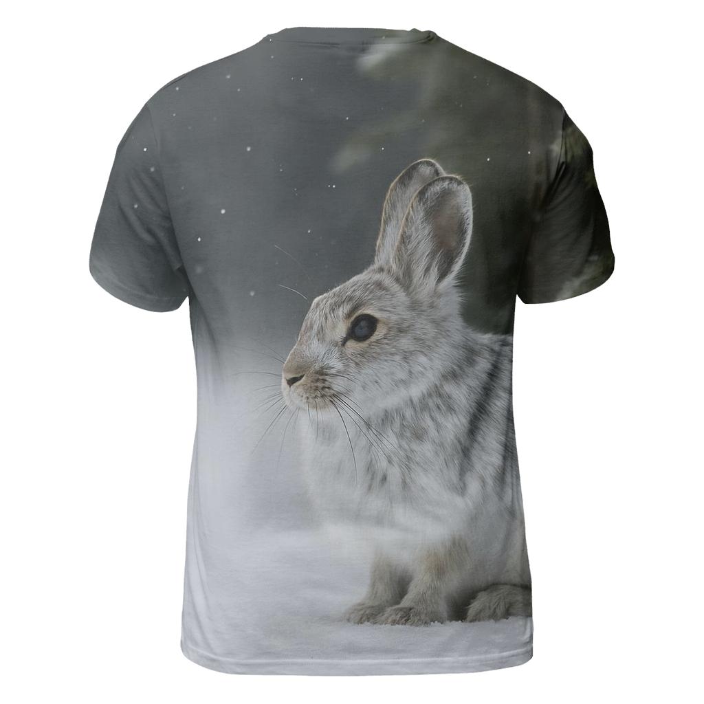 Frostwhisker Pause Snowshoe Hare trendy printed shirt styles