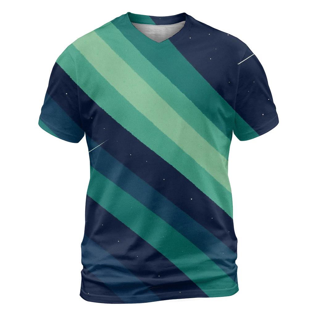 Aurora Curtain Vectorfall artistic all-over print tops