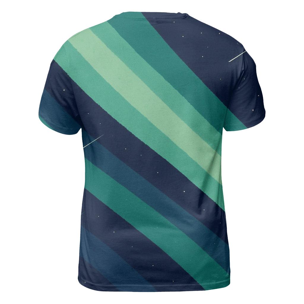 Aurora Curtain Vectorfall artistic all-over print tops