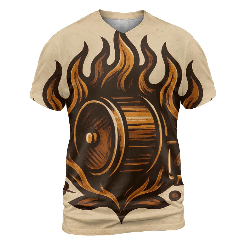 Roaster Flame Crest trendy printed shirt styles