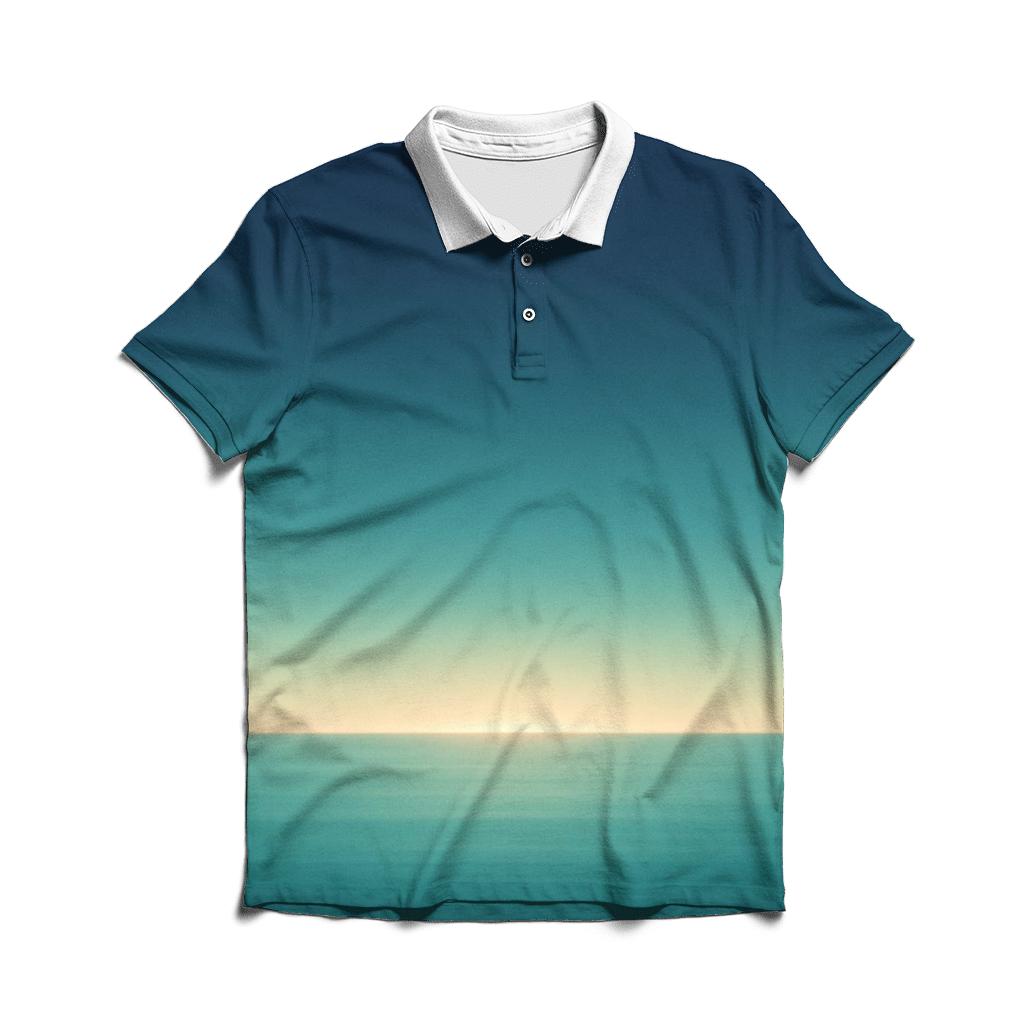 Indigo Mint Horizon Melt stylish collar polo tees