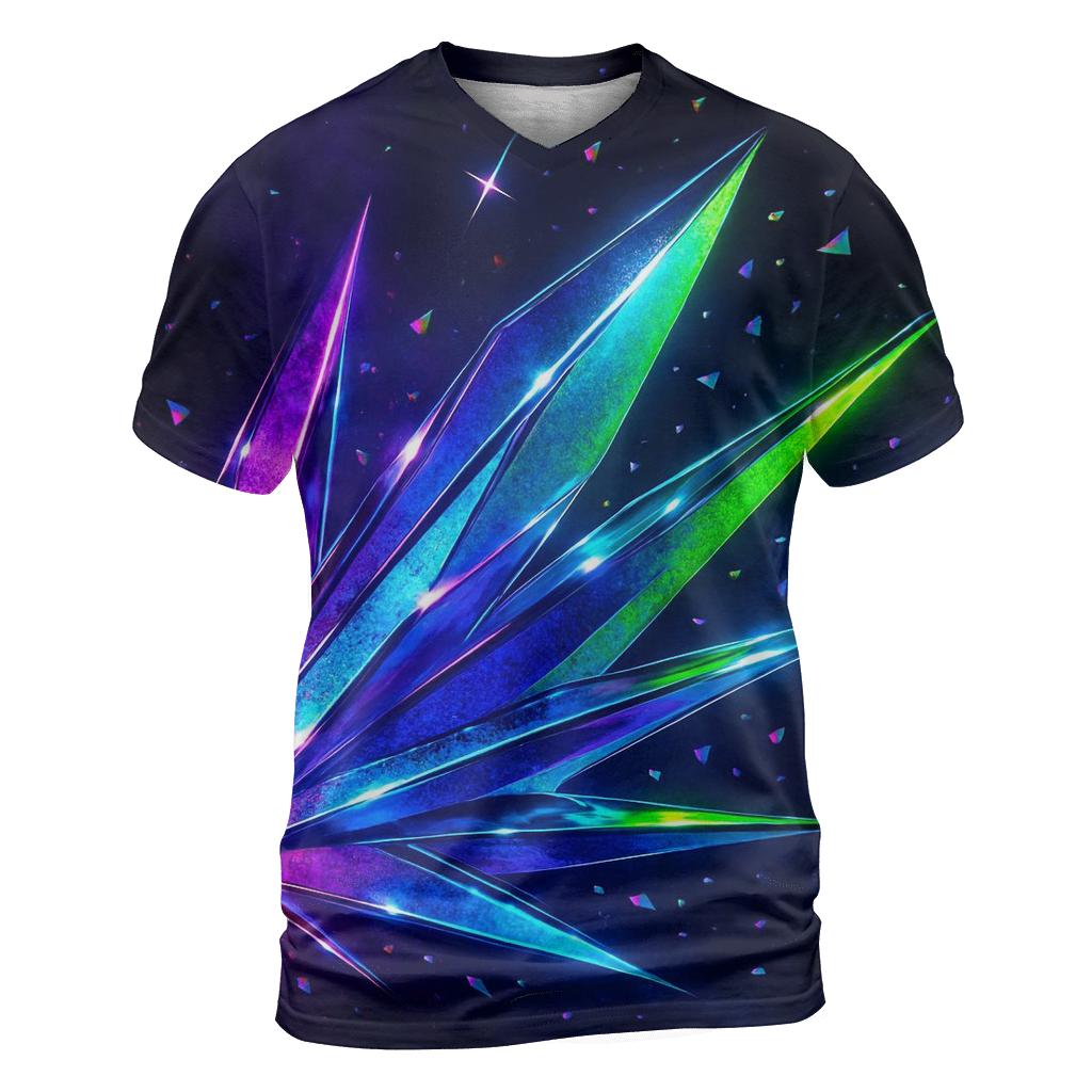 Neon Prism Afterglow statement graphic shirts