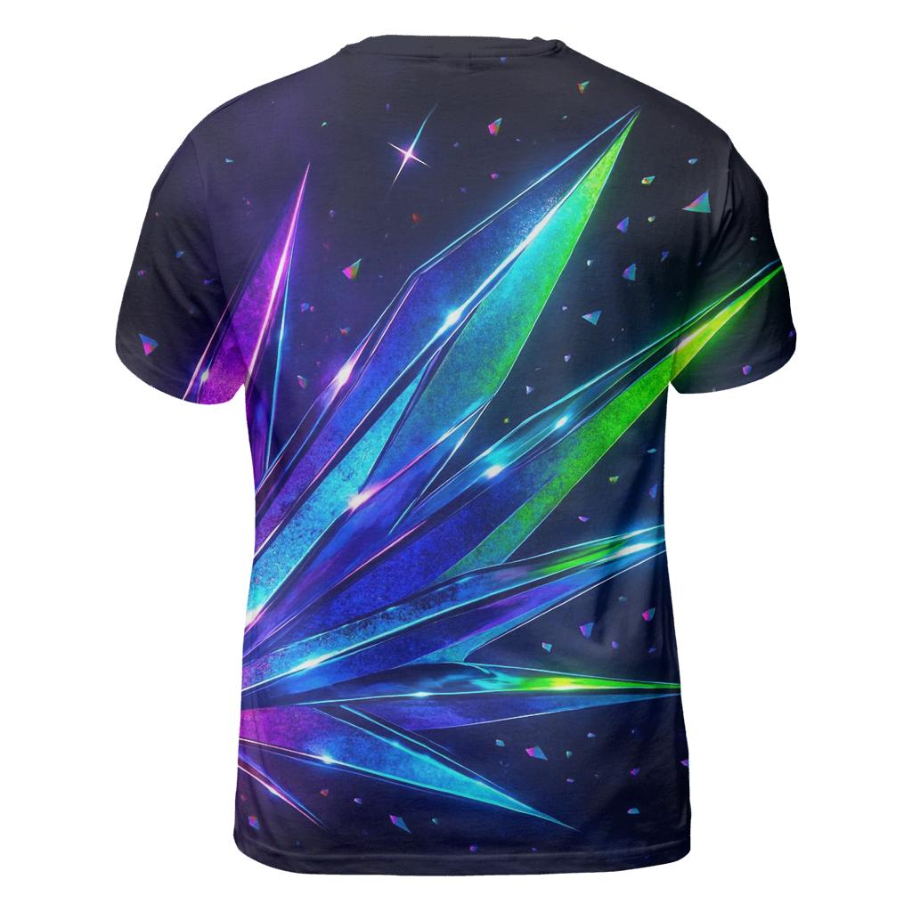 Neon Prism Afterglow statement graphic shirts