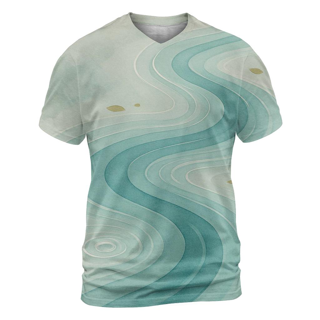 River Of Quiet Renewal vibrant all-over design tees