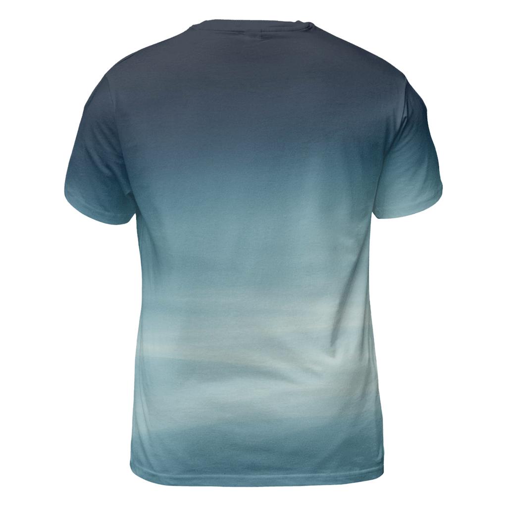 Midnight Glacier Drift artistic all-over print tops