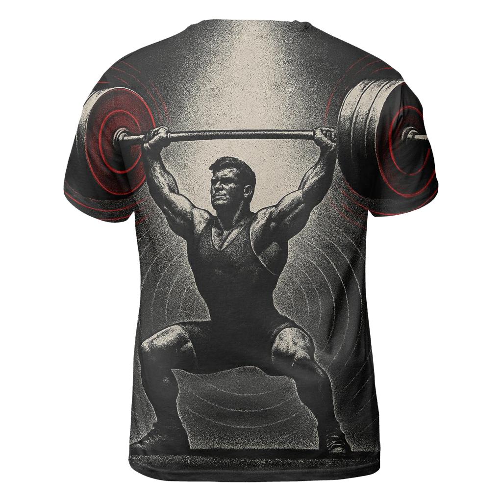 Gravity Well Weightlifting statement graphic shirts
