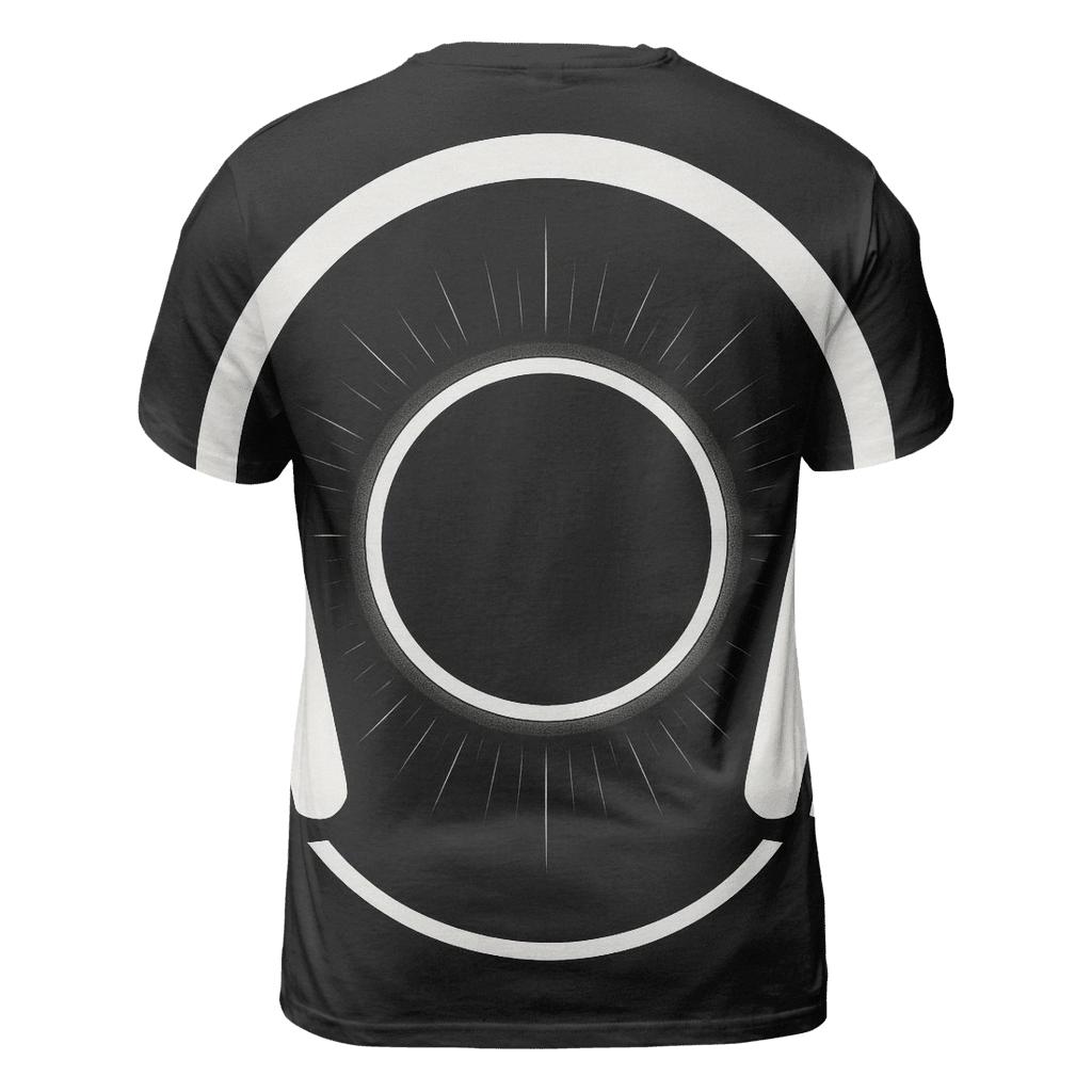 Monochrome Headphone Eclipse unique graphic print tees