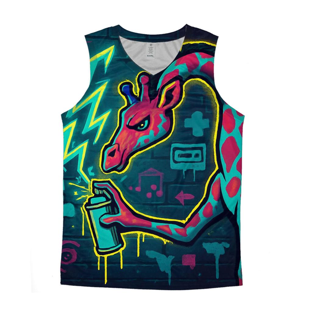 Graffiti Giraffe Voltage stylish racerback tanks