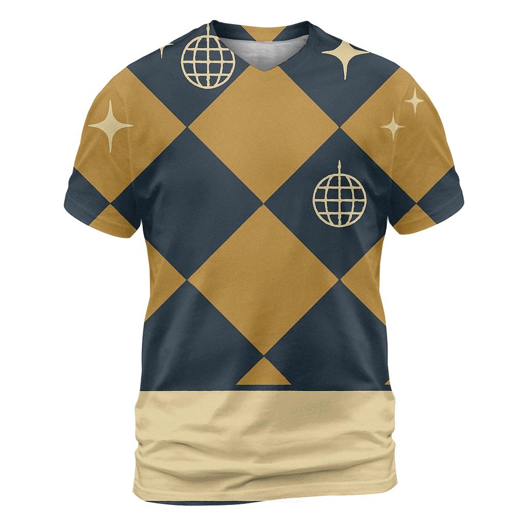 Disco Night Checker Glow creative print fashion shirts