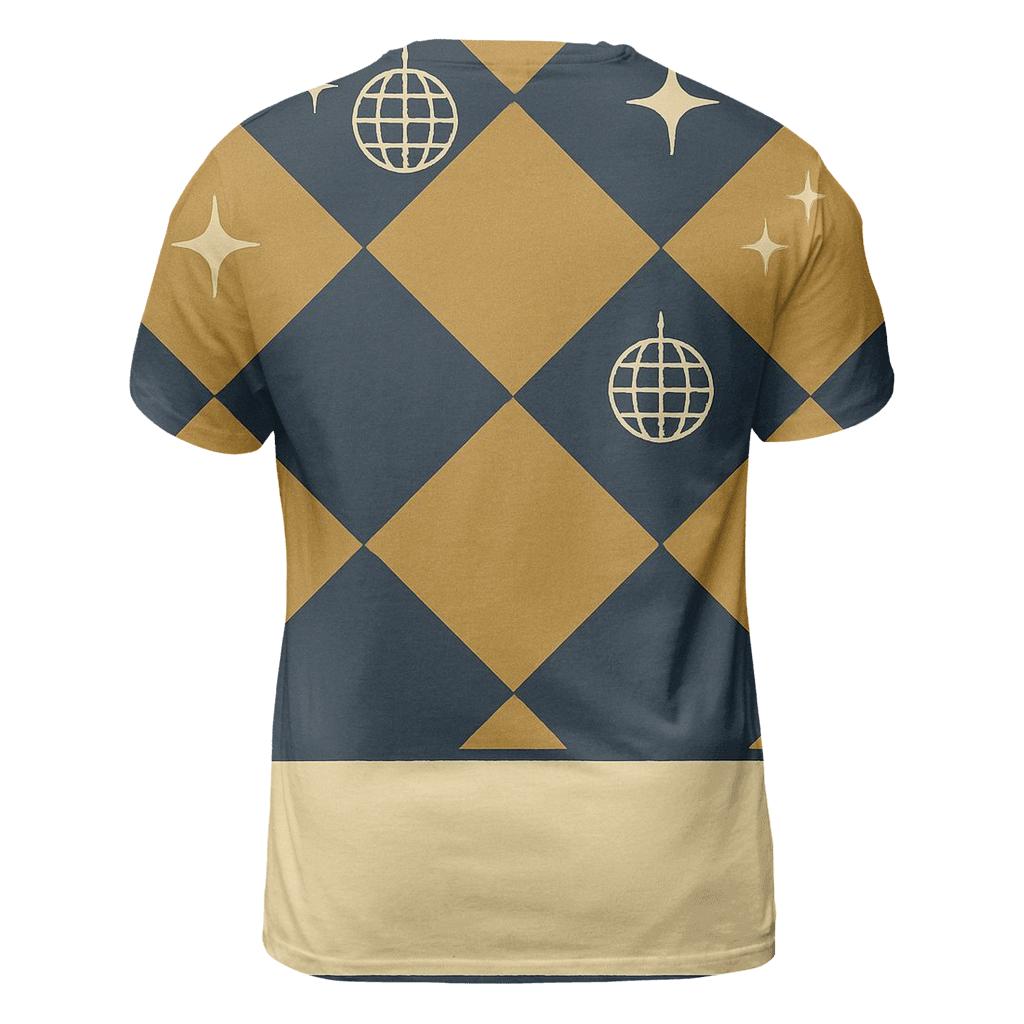 Disco Night Checker Glow creative print fashion shirts