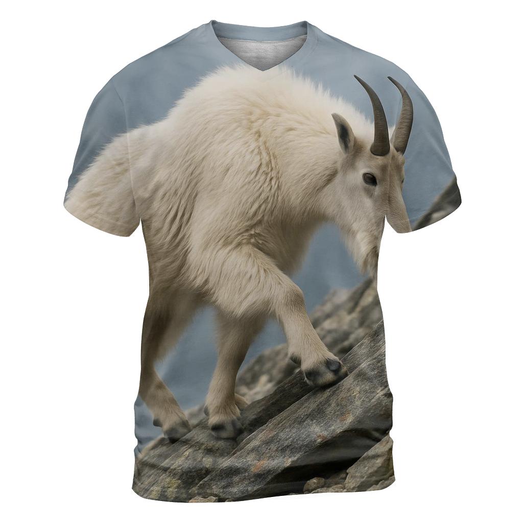 Lichen Step Mountain Goat unique graphic print tees