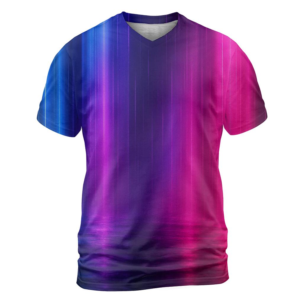 Neon Rainfall Gradient trendy printed shirt styles