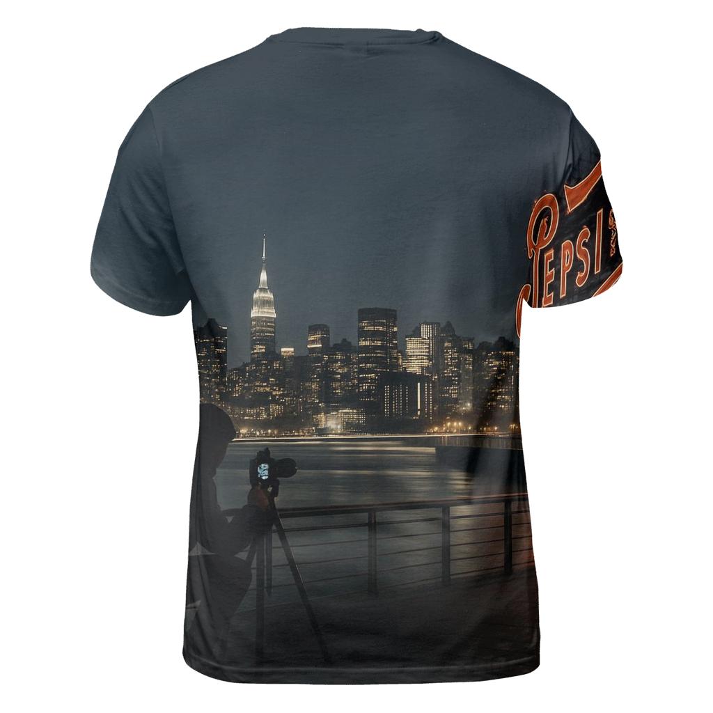 Gantry Plaza Long Exposure With Midtown Light Trails unique graphic print tees