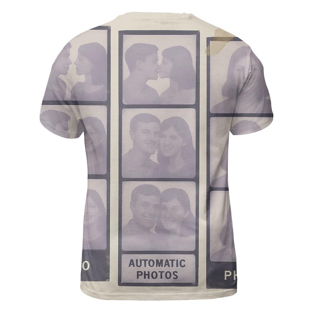 Old School Photo Booth Strip Collage artistic all-over print tops