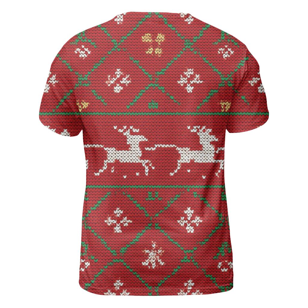 Santa Sleigh Star Track Lattice Design personalized full print shirts