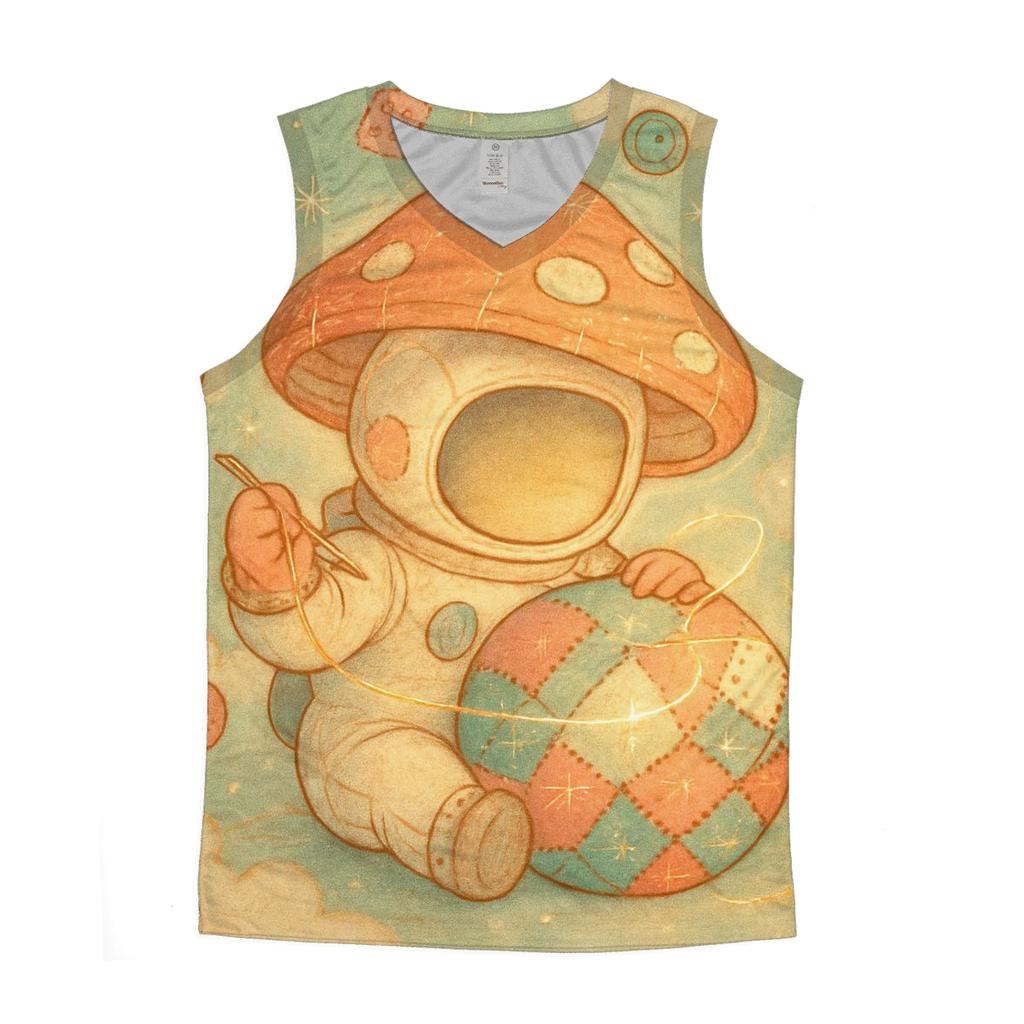Mushroom Astronaut Quilt stylish racerback tanks
