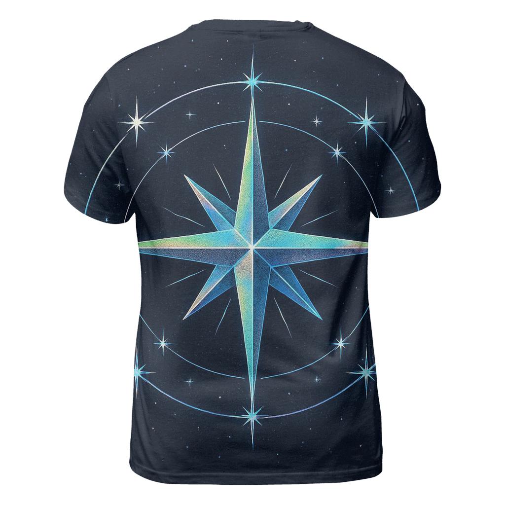 Holographic Star Compass personalized full print shirts