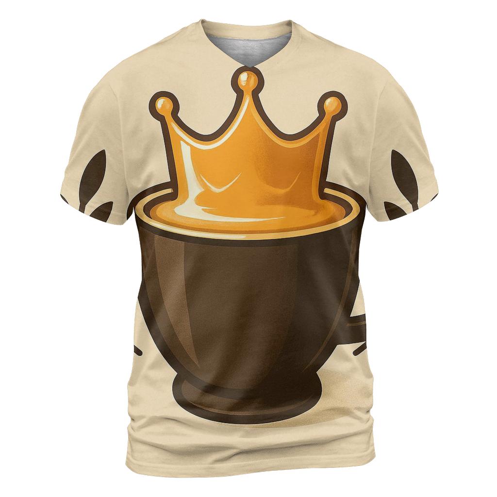 Crema Crown Emblem statement graphic shirts