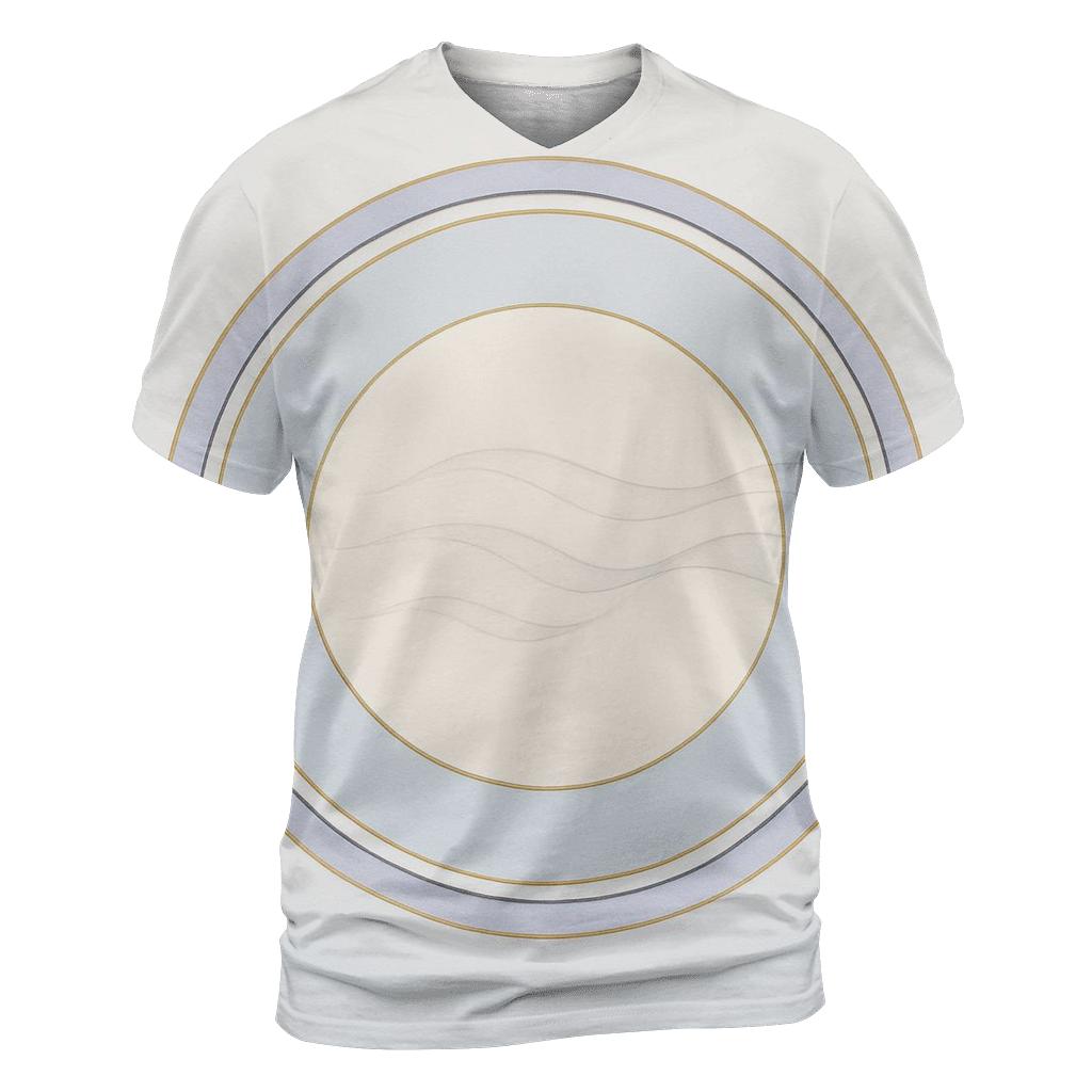 Haloed Breath Geometry vibrant all-over design tees