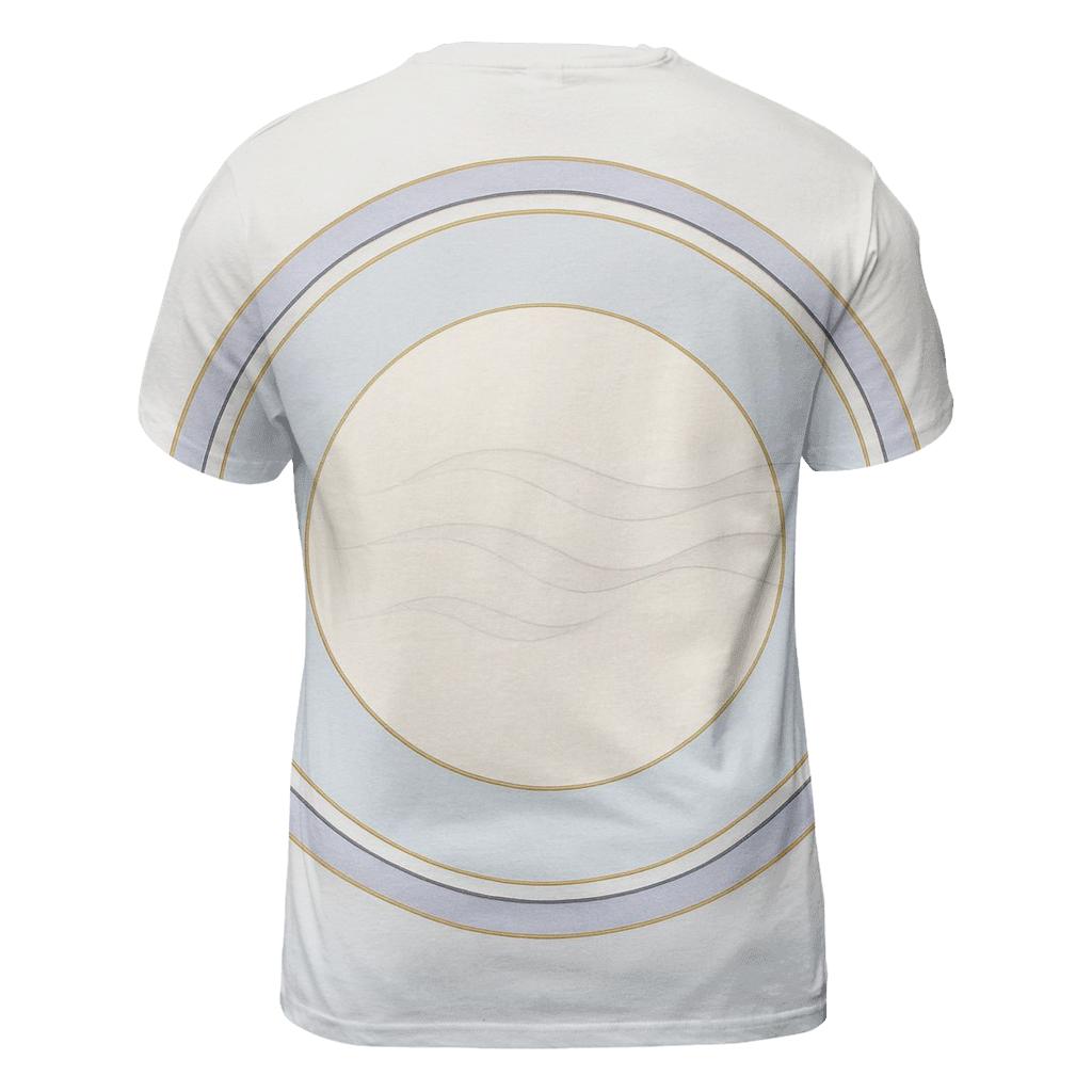 Haloed Breath Geometry vibrant all-over design tees