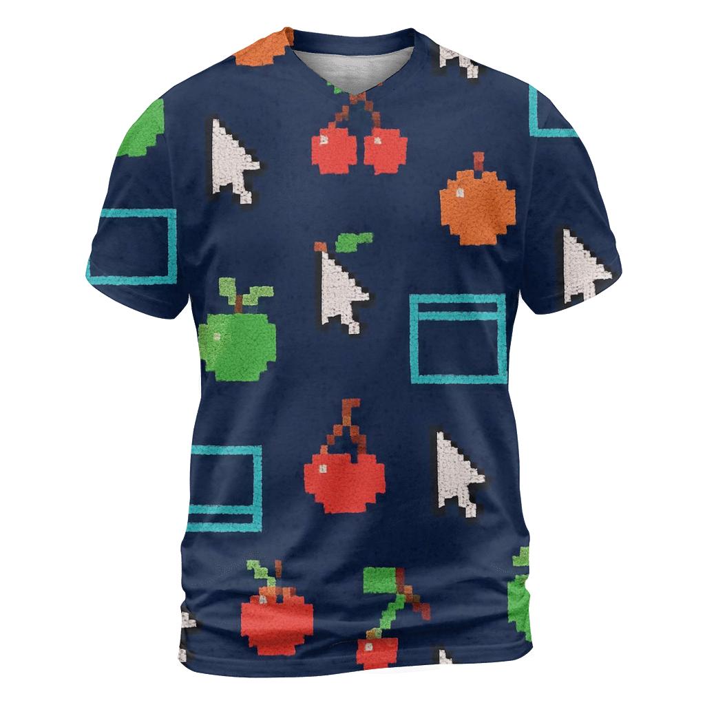 Commodore Screen Pixel Fruit custom all-over print shirts