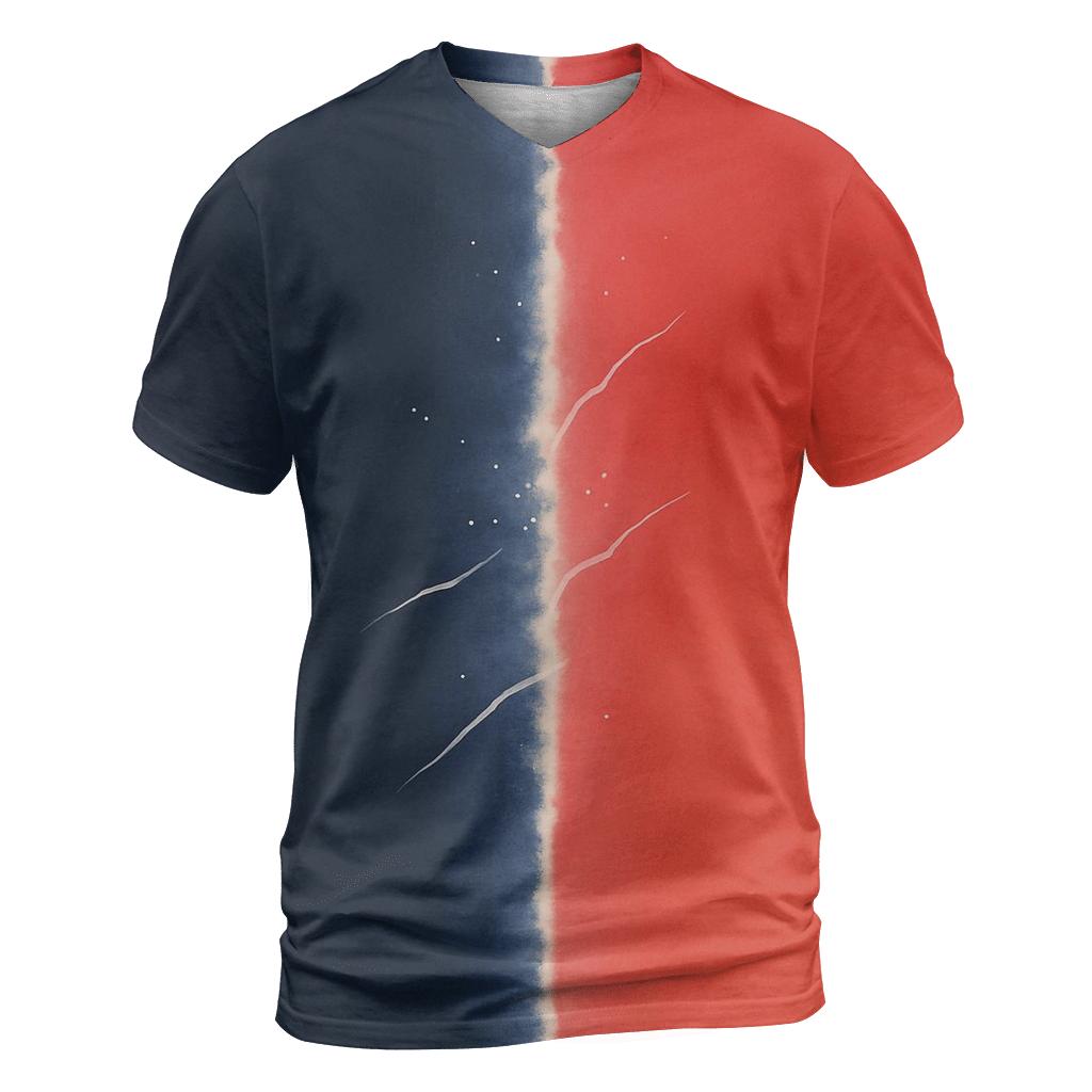 Galaxy Split Dye Dip Ombre Panel statement graphic shirts