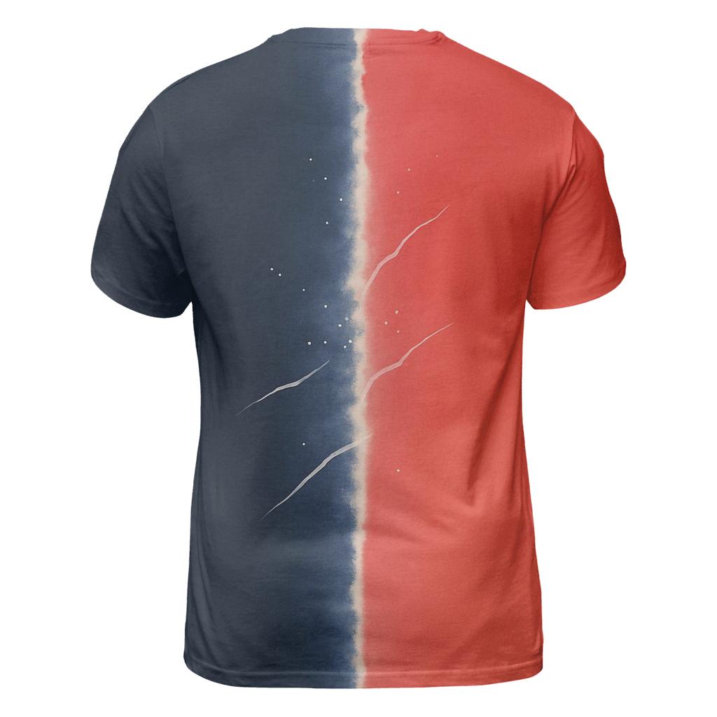 Galaxy Split Dye Dip Ombre Panel statement graphic shirts
