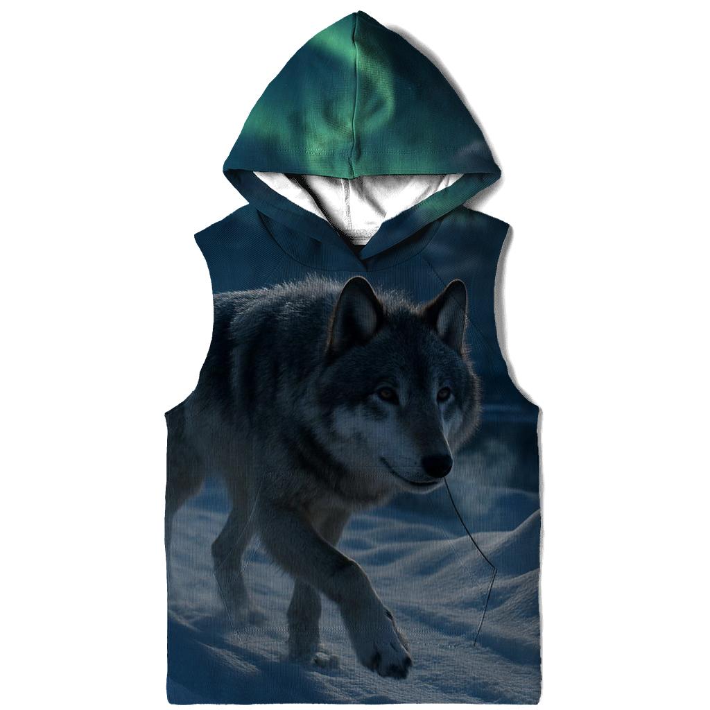 Aurora Border Patrol Wolf embroidered hoodies