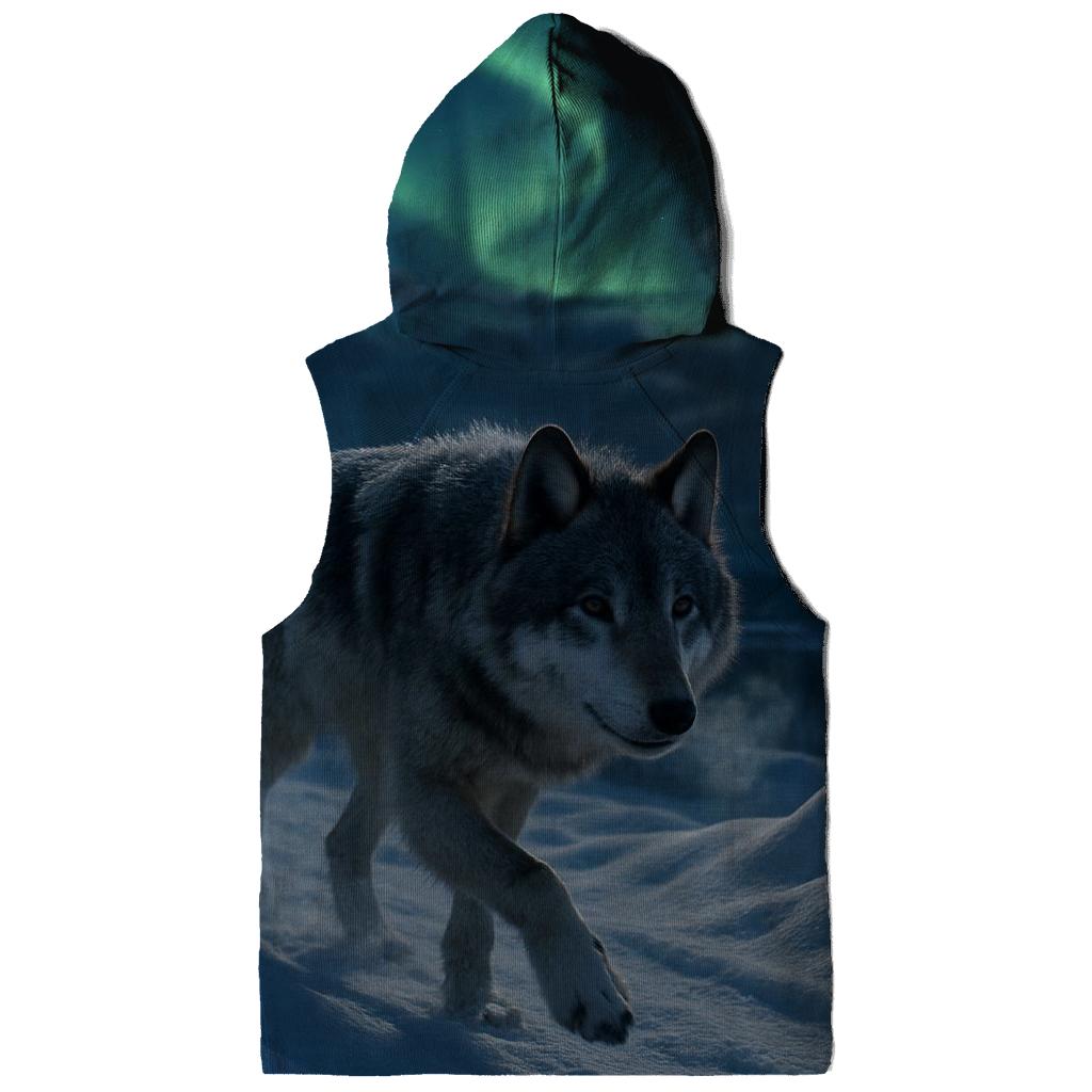 Aurora Border Patrol Wolf embroidered hoodies