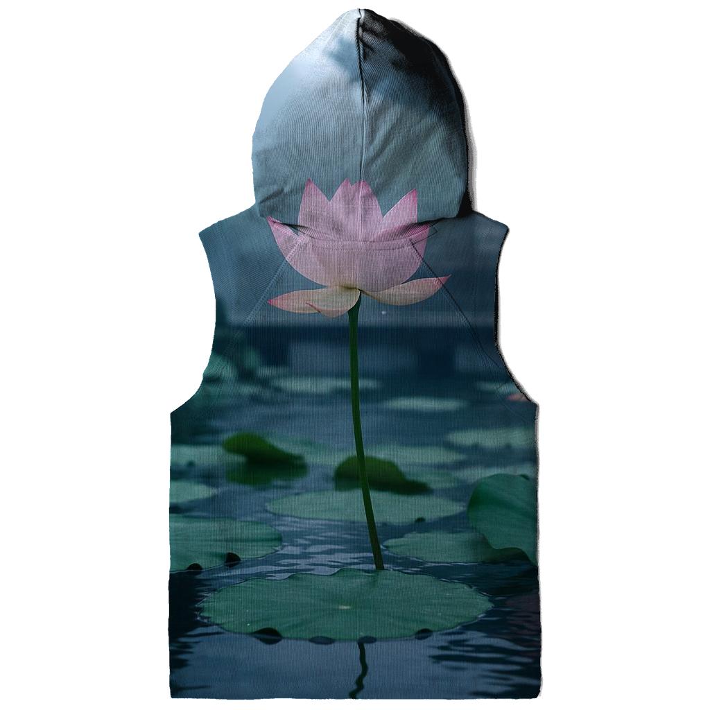 Lotus Flowers In A Temple Pond At Dawn designer hoodies