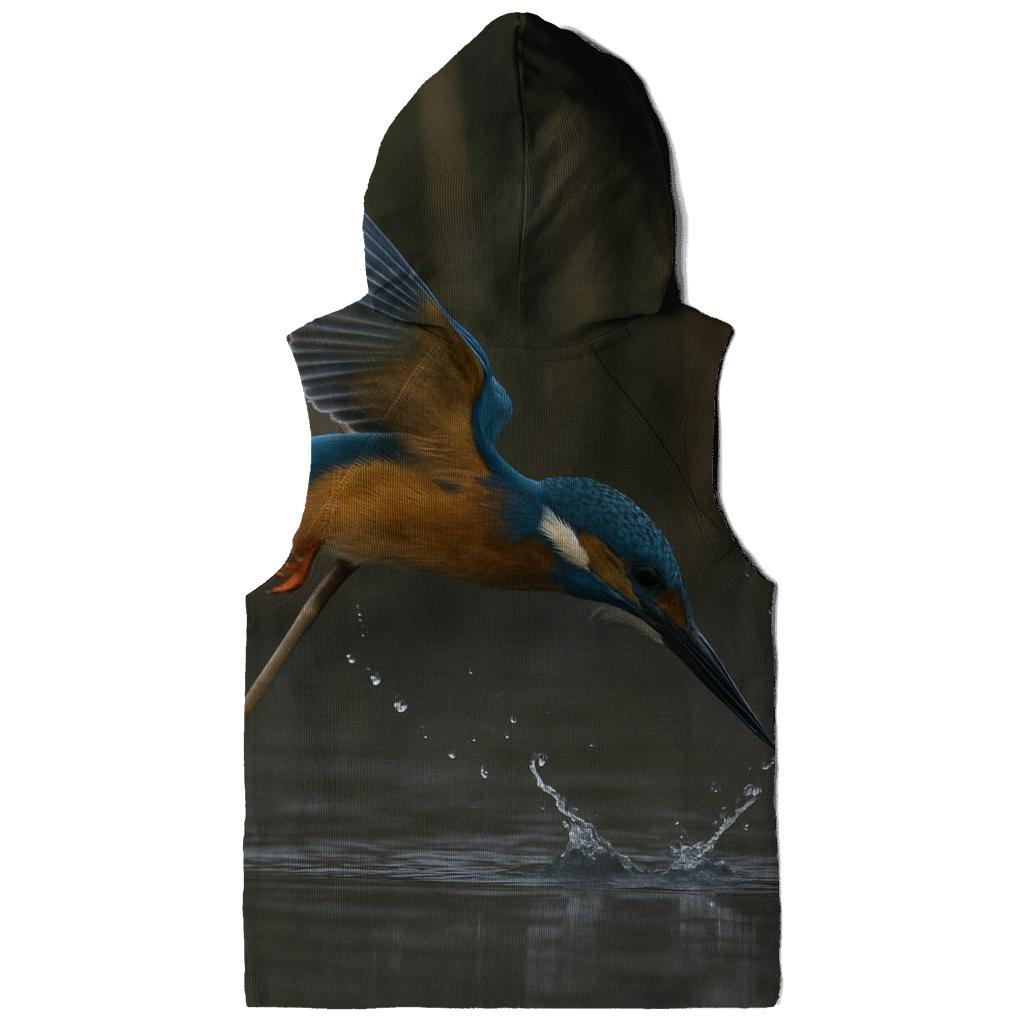 Cobalt Surge Common Kingfisher printed hoodies