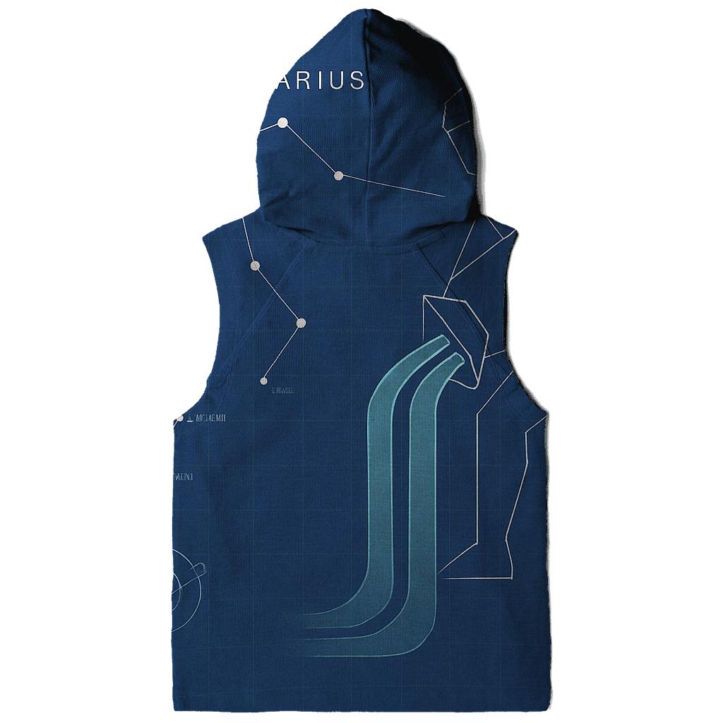 Aquarius Orbital Water Bearer Blueprint pullover hoodies