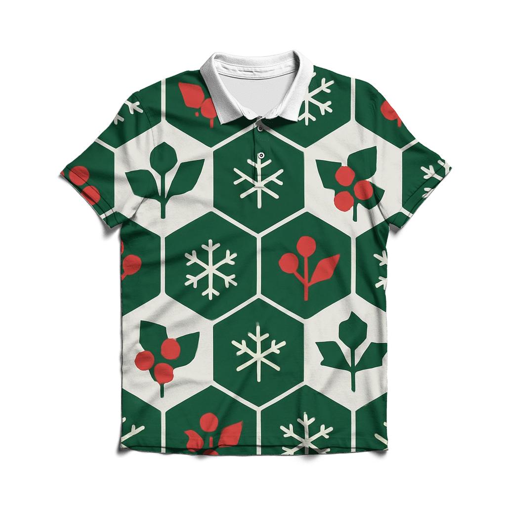 Holly Hexagon Snowfield casual sports polo shirts