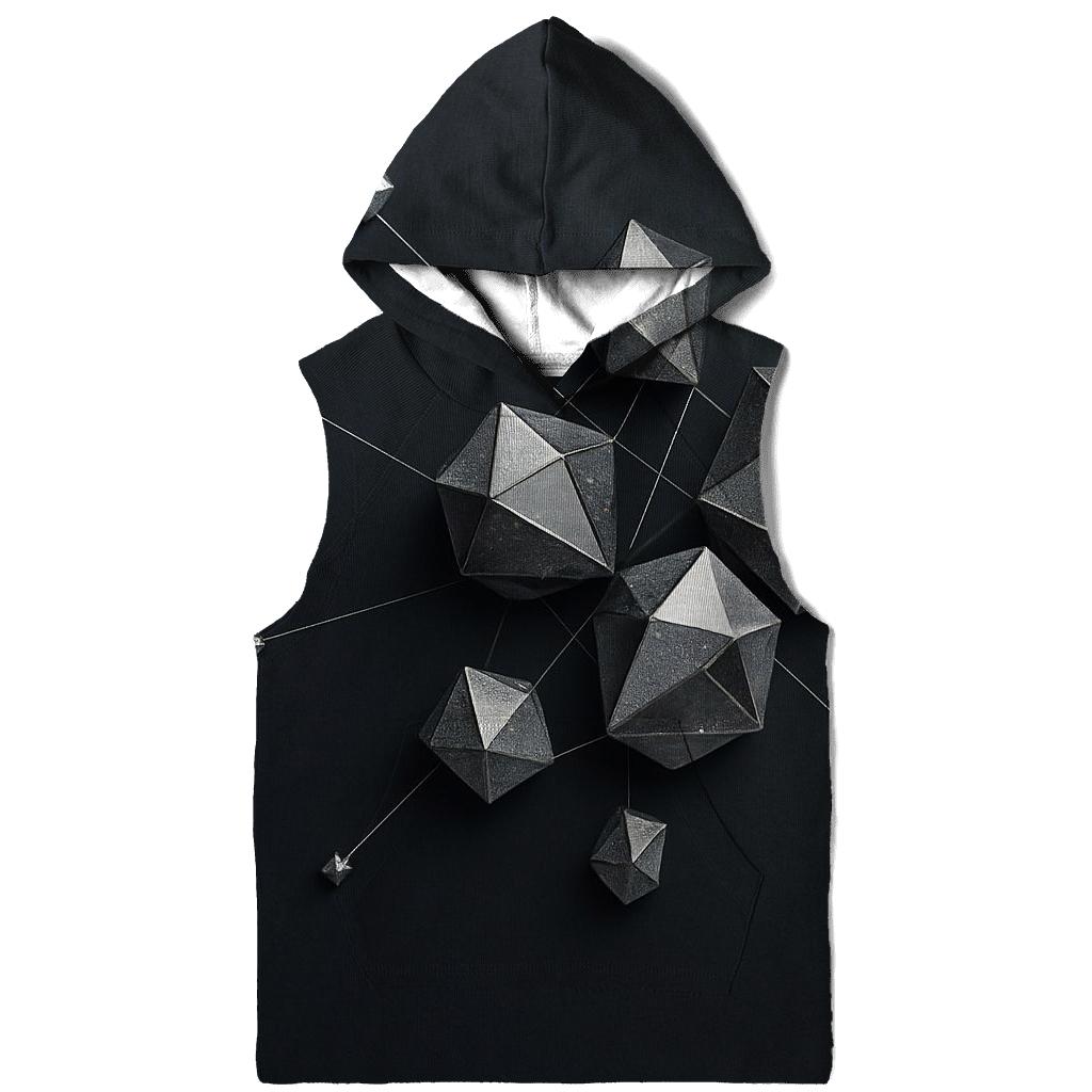 Charcoal Facet Constellation printed hoodies