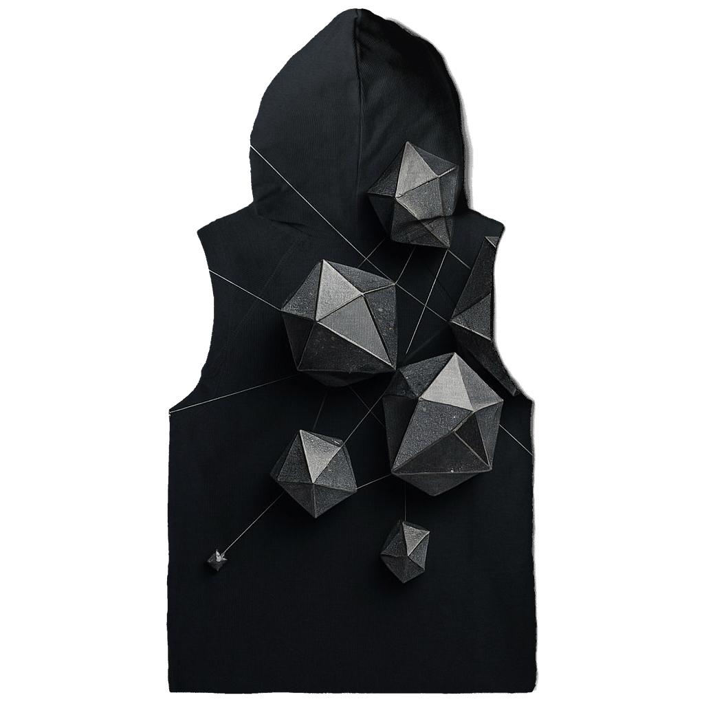Charcoal Facet Constellation printed hoodies