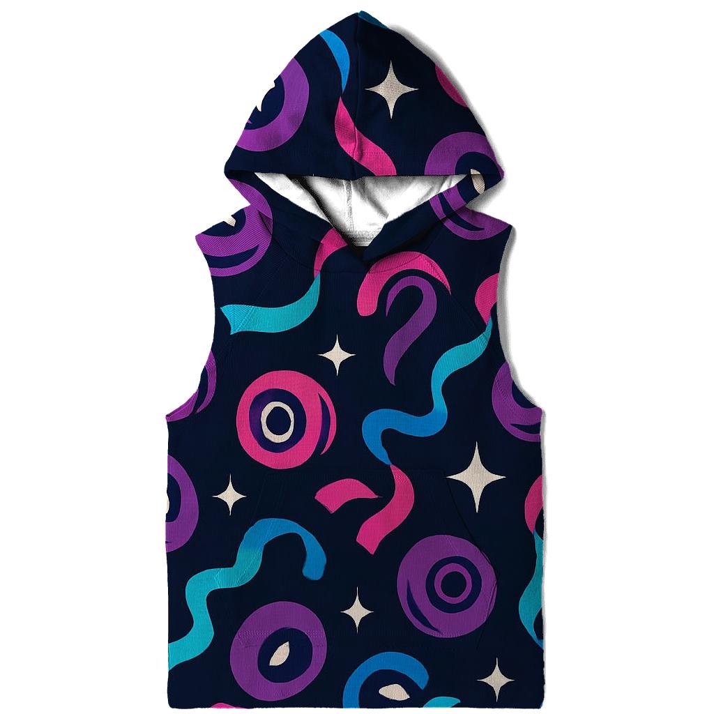 Neon Roller Rink Ribbon Pattern designer hoodies
