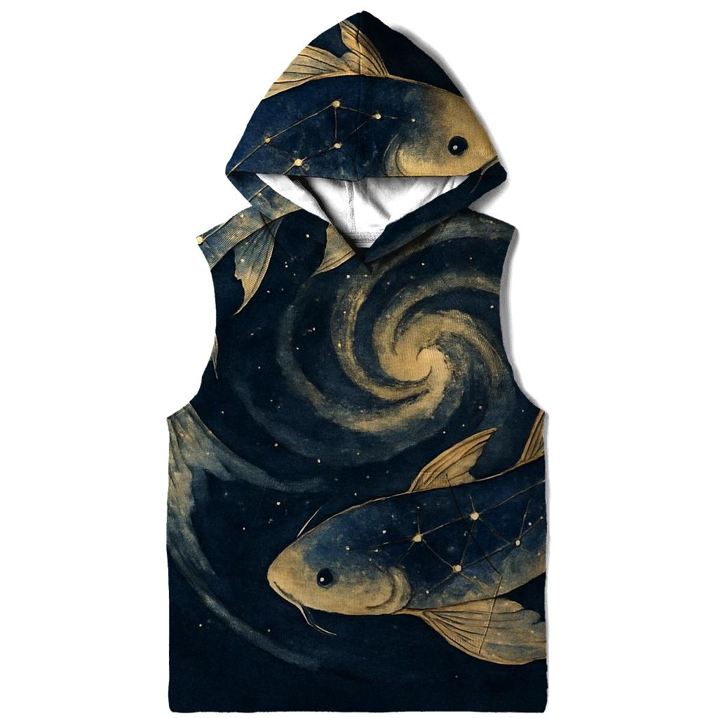 Koi Fish Constellation Spiral lightweight hoodies