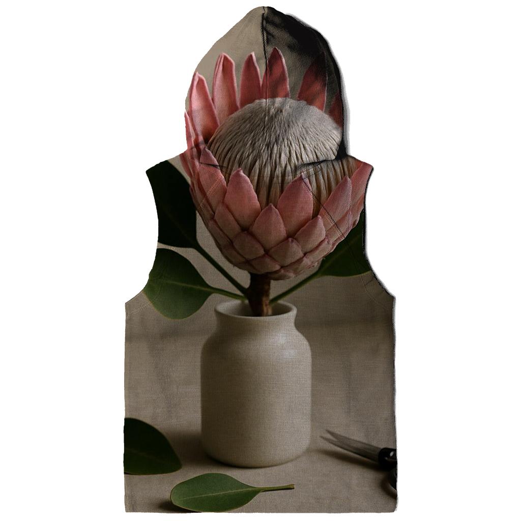 Protea Still Life In A Floral Studio Window printed hoodies