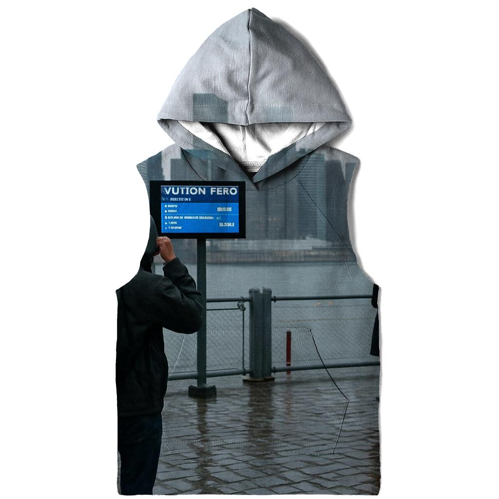 Fulton Ferry Landing Rain Shine Over Lower Manhattan premium hoodies