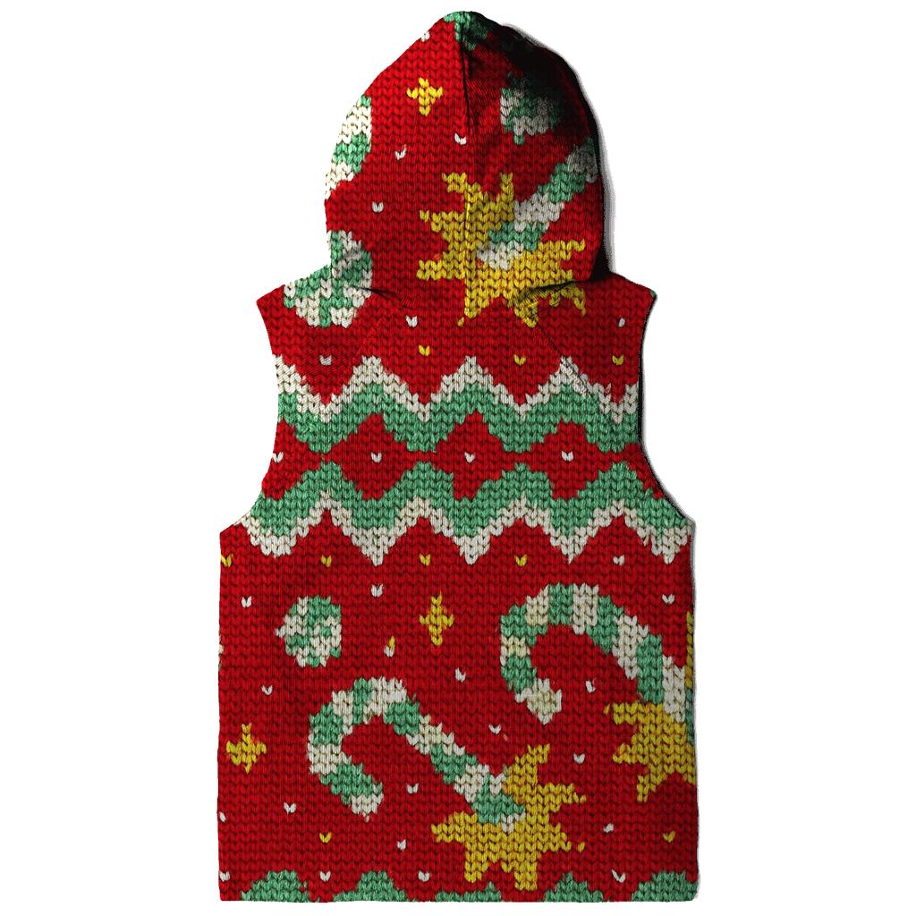 Candy Cane Comet Zigzag Design embroidered hoodies